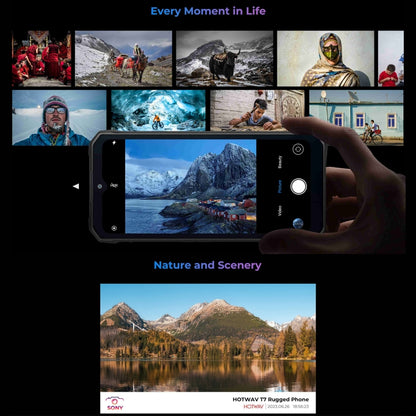 [HK Warehouse] HOTWAV T7 Rugged Phone, 4GB+128GB, 6280mAh, 6.52 inch Android 13 MT8788 Octa Core, Network: 4G, OTG(All Black) - Other by HOTWAV | Online Shopping South Africa | PMC Jewellery
