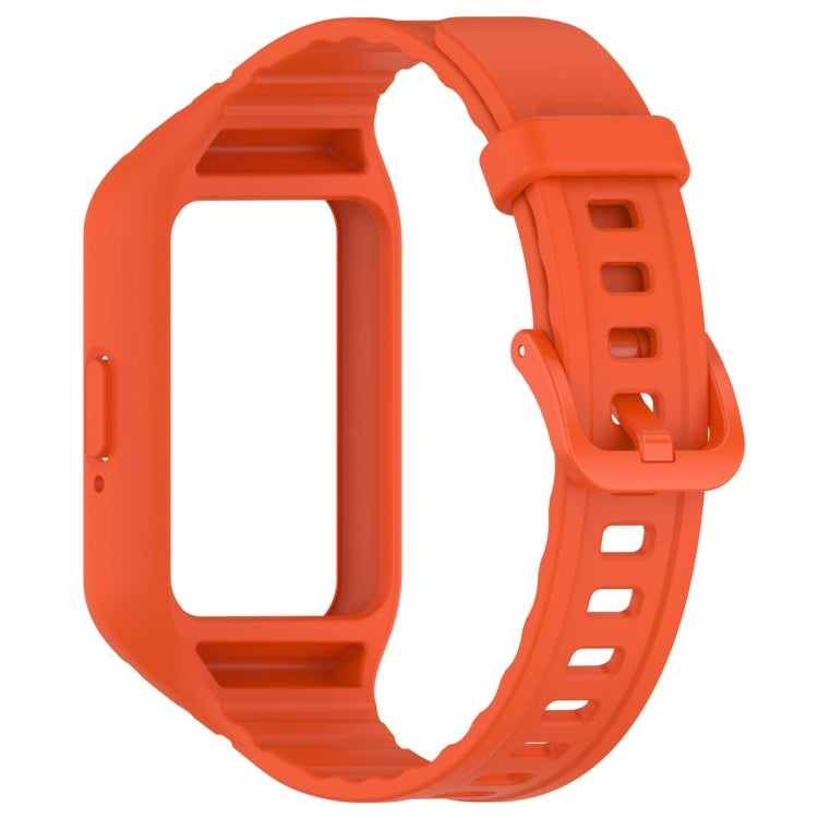 For Samsung Galaxy Fit 3 Solid Color Integrated TPU Watch Band(Orange) - Watch Bands by PMC Jewellery | Online Shopping South Africa | PMC Jewellery