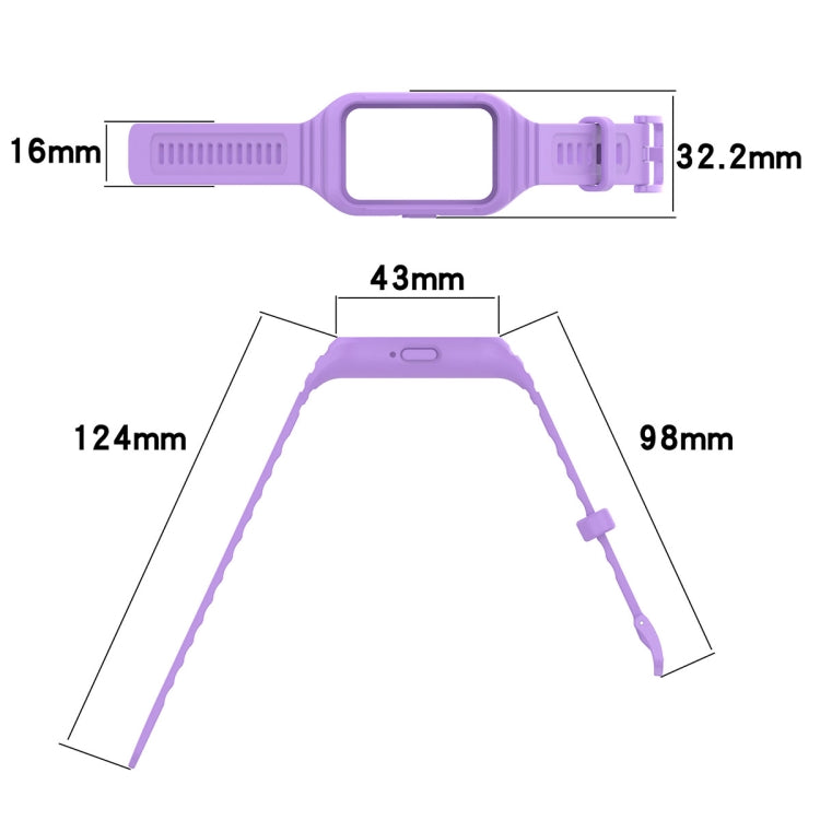 For Samsung Galaxy Fit 3 Solid Color Integrated TPU Watch Band(Light Pink) - Watch Bands by PMC TechLife | Online Shopping South Africa | PMC TechLife