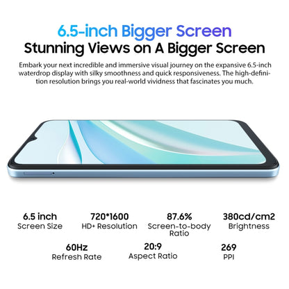 Blackview WAVE 6C, 2GB+32GB, 6.5 inch Android 13 Unisoc SC9863A Octa Core up to 1.6GHz, Network: 4G, OTG(Black) - Blackview by Blackview | Online Shopping South Africa | PMC Jewellery | Buy Now Pay Later Mobicred