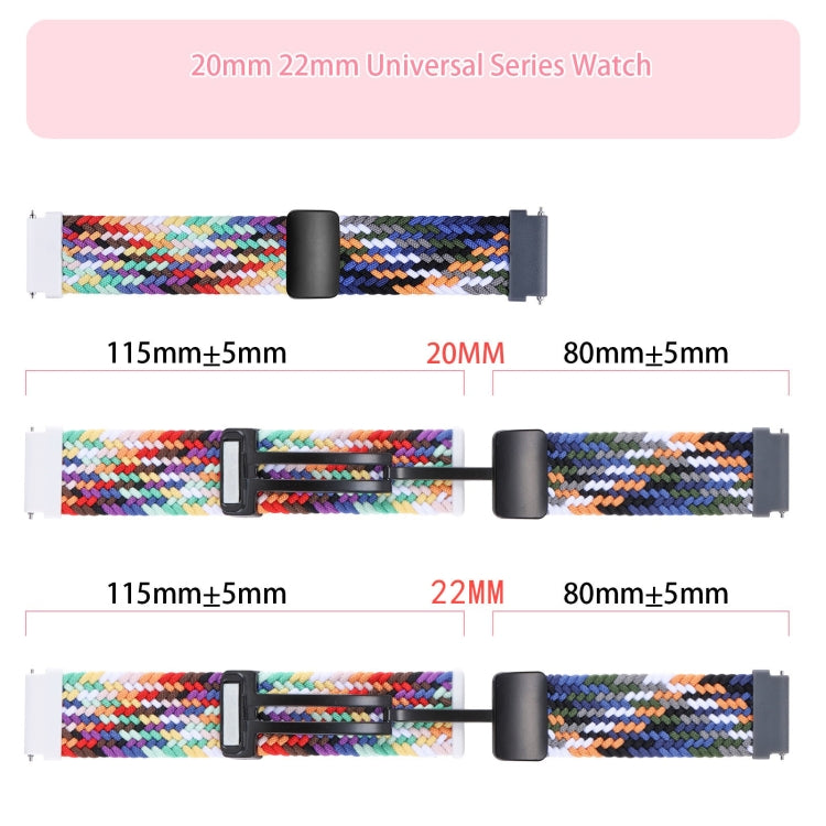 18mm Two-color Magnetic Braided Nylon Watch Band(Starlight Red) - 18mm Bands by PMC TechLife | Online Shopping South Africa | PMC TechLife | Buy Now Pay Later Mobicred