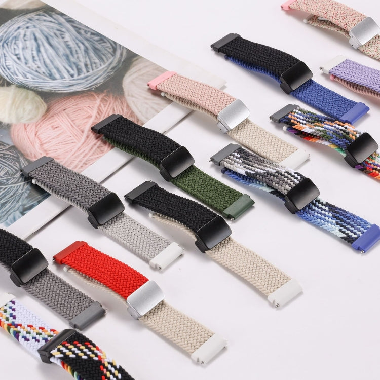 20mm Two-color Magnetic Braided Nylon Watch Band(Space Grey Black) - 20mm Bands by PMC TechLife | Online Shopping South Africa | PMC TechLife