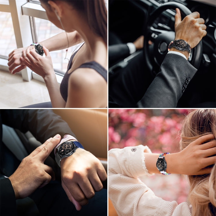 20mm Two-color Magnetic Braided Nylon Watch Band(Space Grey Black) - 20mm Bands by PMC TechLife | Online Shopping South Africa | PMC TechLife