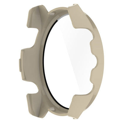 For Garmin Forerunner 165 / 165 Music PC + Tempered Film Integrated Watch Protective Case(Ivory White) - Watch Cases by PMC Jewellery | Online Shopping South Africa | PMC Jewellery