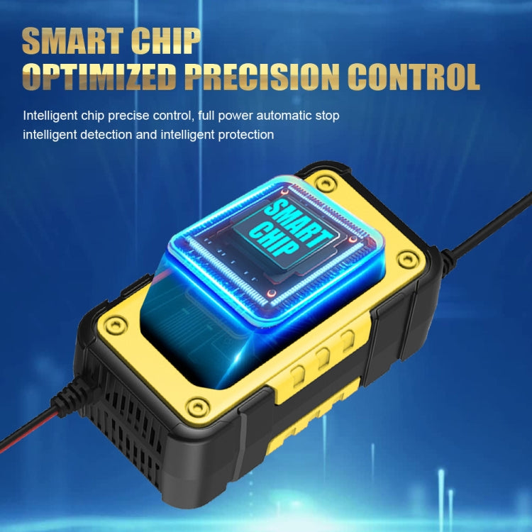 FOXSUR 7A 12V Car / Motorcycle Smart Battery Charger, Plug Type:EU Plug(Yellow) - free shipping - PMC TechLife - Order now!