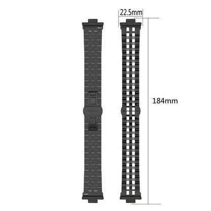 For  Xiaomi Redmi Watch 4 Five-bead Butterfly Buckle Metal Watch Band(Silver Rose Gold B) - Watch Bands by PMC Jewellery | Online Shopping South Africa | PMC Jewellery