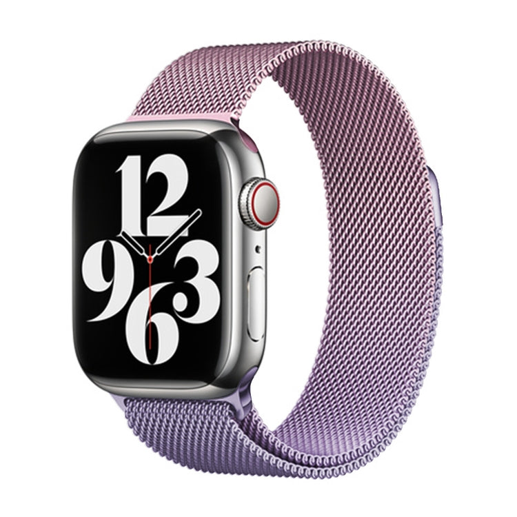 For Apple Watch Series 8 41mm Milan Gradient Loop Magnetic Buckle Watch Band(Pink Lavender) - Watch Bands by PMC TechLife | Online Shopping South Africa | PMC TechLife