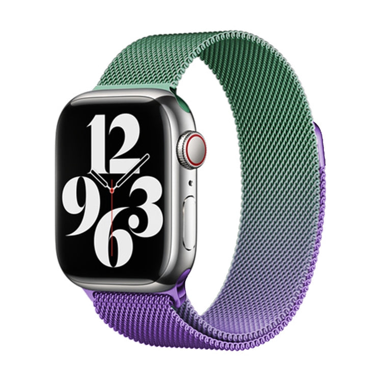 For Apple Watch Series 7 45mm Milan Gradient Loop Magnetic Buckle Watch Band(Violet Orchid) - Watch Bands by PMC TechLife | Online Shopping South Africa | PMC TechLife