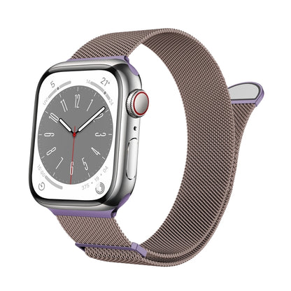 For Apple Watch Series 6 40mm Two Color Milanese Loop Magnetic Watch Band(Pink Purple) - Watch Bands by PMC Jewellery | Online Shopping South Africa | PMC Jewellery