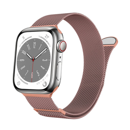 For Apple Watch Series 5 44mm Two Color Milanese Loop Magnetic Watch Band(Pink Orange) - Watch Bands by PMC Jewellery | Online Shopping South Africa | PMC Jewellery