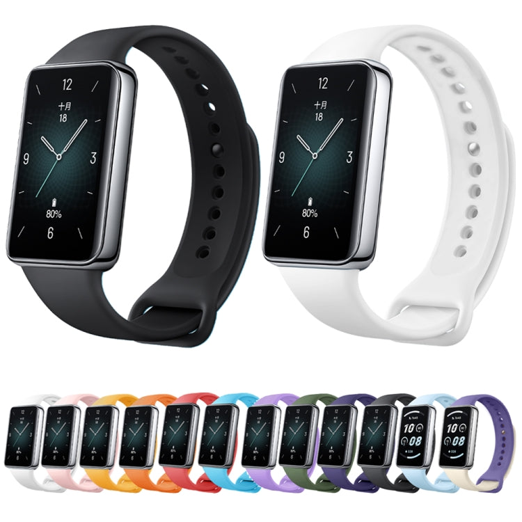 For Honor Band 9 Solid Color Silicone Watch Band(Starlight Purple) - Watch Bands by PMC TechLife | Online Shopping South Africa | PMC TechLife