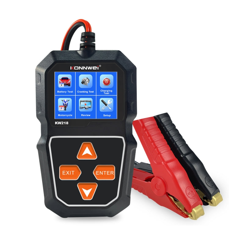 KONNWEI KW218 2.4 inch Color Screen Car Battery Tester(Black) - Code Readers & Scan Tools by KONNWEI | Online Shopping South Africa | PMC Jewellery