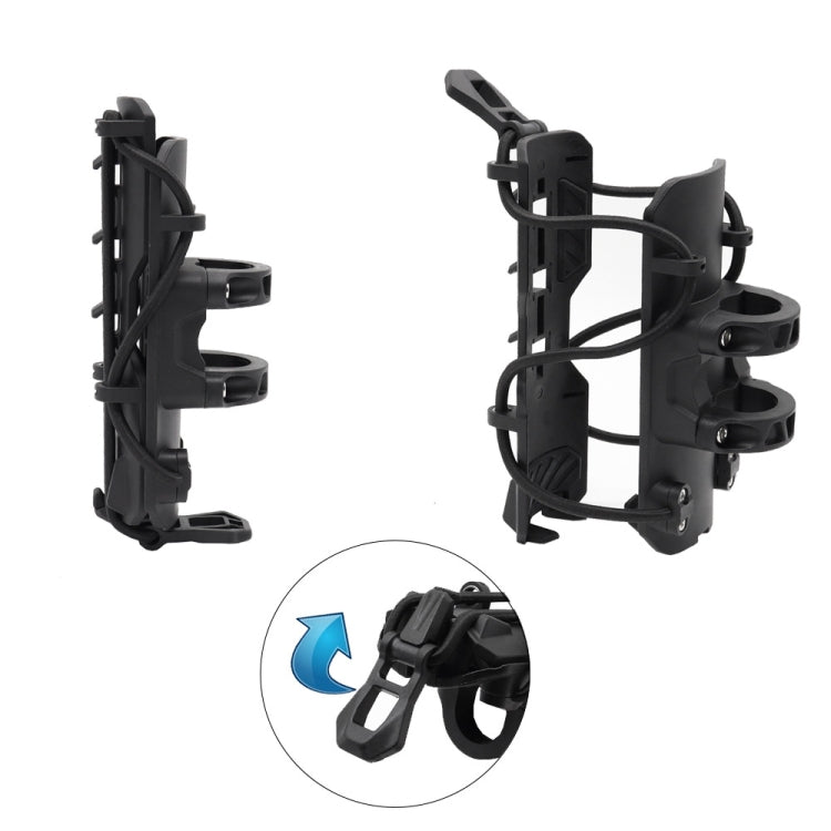 For 25mm Tube Diameter Motorcycle Modified Bumper Drink Water Cup Holder(Black) - Holder by PMC TechLife | Online Shopping South Africa | PMC TechLife | Buy Now Pay Later Mobicred