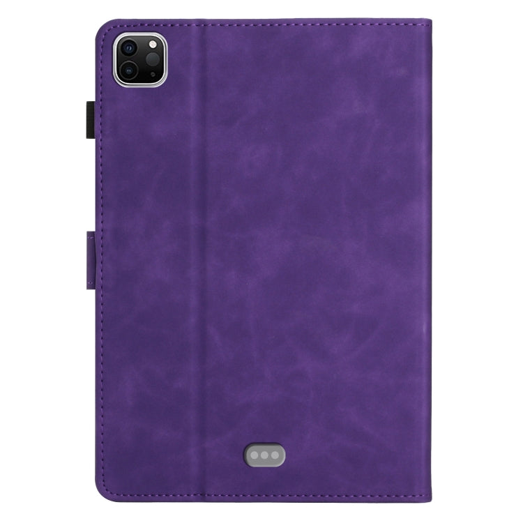 For iPad Pro 11 2024 Coconut Tree Embossed Smart Leather Tablet Case(Purple) - iPad Pro 11 2024 Cases by PMC TechLife | Online Shopping South Africa | PMC TechLife | Buy Now Pay Later Mobicred
