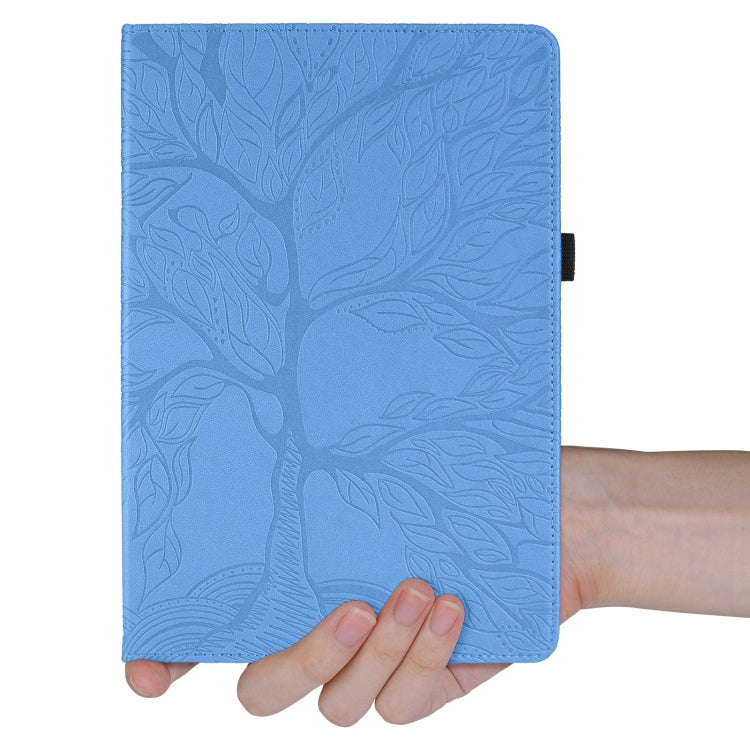 For Honor Pad 9 Tree Life Embossed Rotation Leather Tablet Case(Blue) - Honor by PMC TechLife | Online Shopping South Africa | PMC TechLife | Buy Now Pay Later Mobicred
