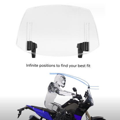 For Kawasaki / Honda / BMW / Yamaha Motorcycle Adjustable Windshield(Transparent Blue) - Others by PMC Jewellery | Online Shopping South Africa | PMC Jewellery | Buy Now Pay Later Mobicred