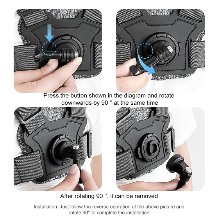 6 in 1 Phone Clamp Adjustable Body Mount Belt Chest Strap with Mount & Screw(Grey) - Chest Belt by RUIGPRO | Online Shopping South Africa | PMC TechLife | Buy Now Pay Later Mobicred