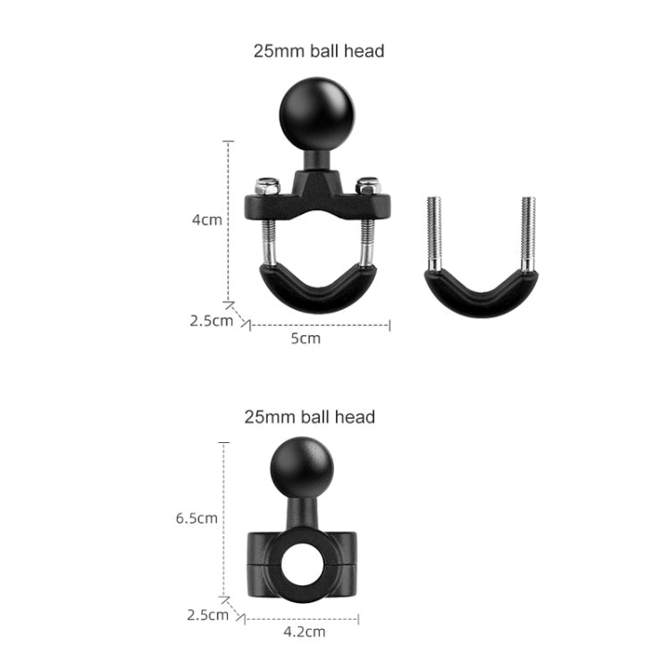 9 in 1 Dual-Link Crabs Selfie Stick Kit Motorcycle Clamps Handlebar Fixed Mount - Holder by PMC TechLife | Online Shopping South Africa | PMC TechLife | Buy Now Pay Later Mobicred
