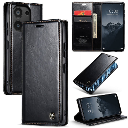 For Xiaomi Redmi Note 13 Pro 4G CaseMe 003 Crazy Horse Texture Flip Leather Phone Case(Black) - Note 13 Pro Cases by CaseMe | Online Shopping South Africa | PMC Jewellery | Buy Now Pay Later Mobicred