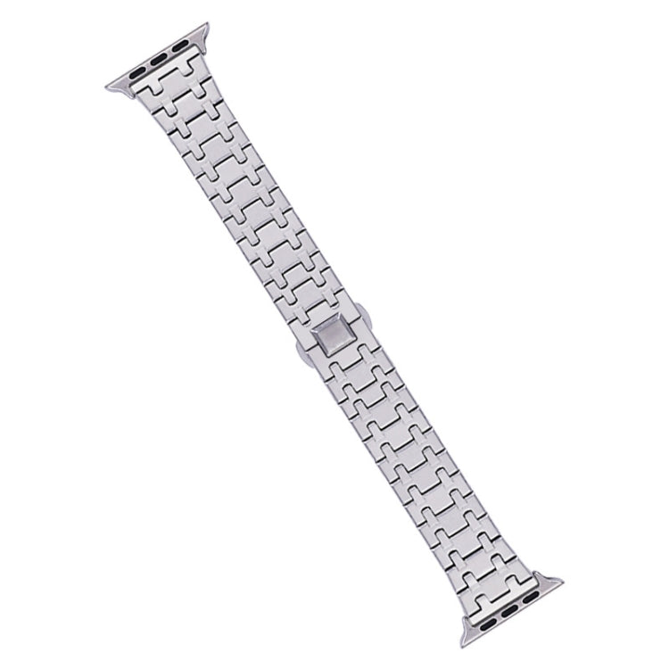 For Apple Watch SE 2022 40mm Double T Stainless Steel Watch Band(Silver) - Watch Bands by PMC Jewellery | Online Shopping South Africa | PMC Jewellery