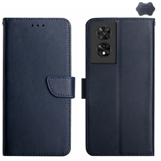 For TCL 50 SE/40 NxtPaper 4G Genuine Leather Fingerprint-proof Flip Phone Case(Blue) - More Brand by PMC Jewellery | Online Shopping South Africa | PMC Jewellery | Buy Now Pay Later Mobicred