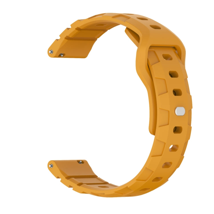 18mm Armor Silicone Watch Band(Yellow) - 18mm Bands by PMC TechLife | Online Shopping South Africa | PMC TechLife | Buy Now Pay Later Mobicred
