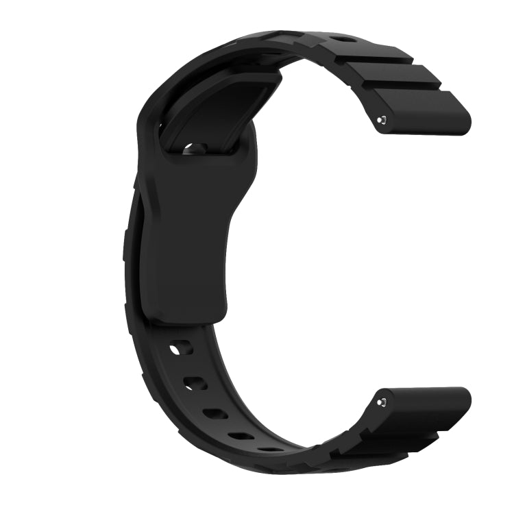 20mm Armor Silicone Watch Band(Black) - 20mm Bands by PMC Jewellery | Online Shopping South Africa | PMC Jewellery