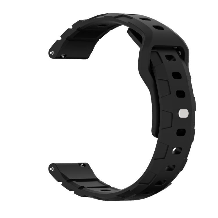 20mm Armor Silicone Watch Band(Black) - 20mm Bands by PMC TechLife | Online Shopping South Africa | PMC TechLife | Buy Now Pay Later Mobicred