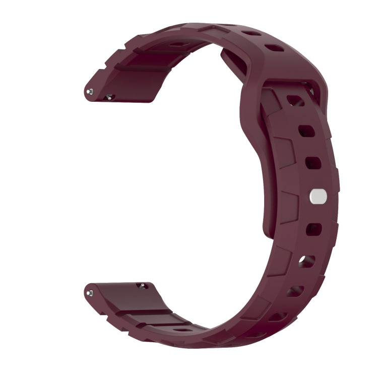 20mm Armor Silicone Watch Band(Wine Red) - 20mm Bands by PMC TechLife | Online Shopping South Africa | PMC TechLife