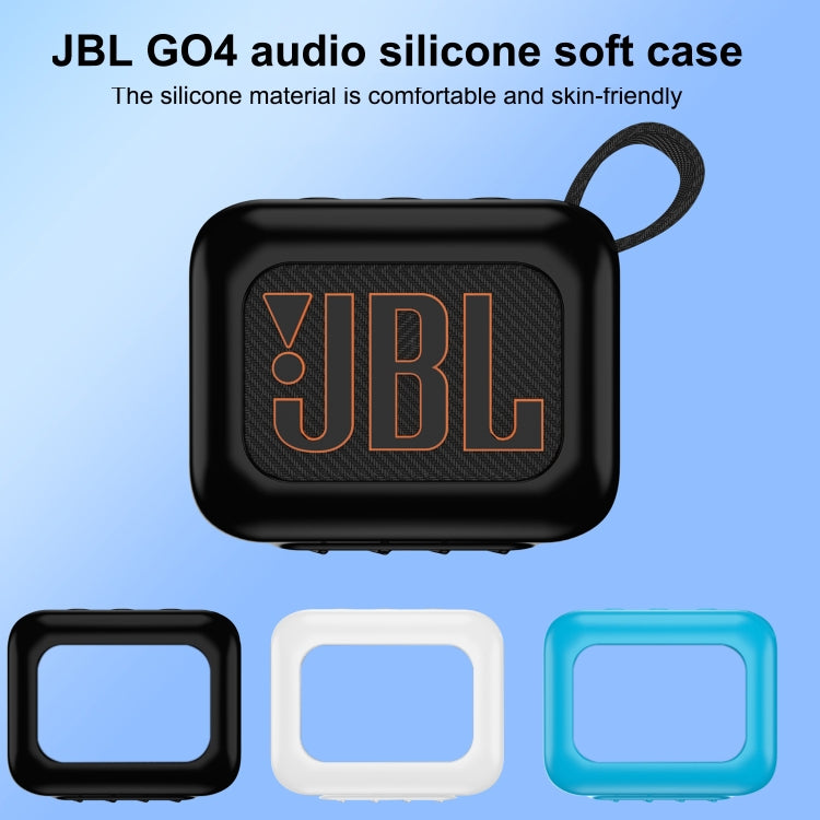 For JBL Go 4 Wireless Bluetooth Speaker Silicone Protective Case(White) - Protective Case by PMC TechLife | Online Shopping South Africa | PMC TechLife | Buy Now Pay Later Mobicred