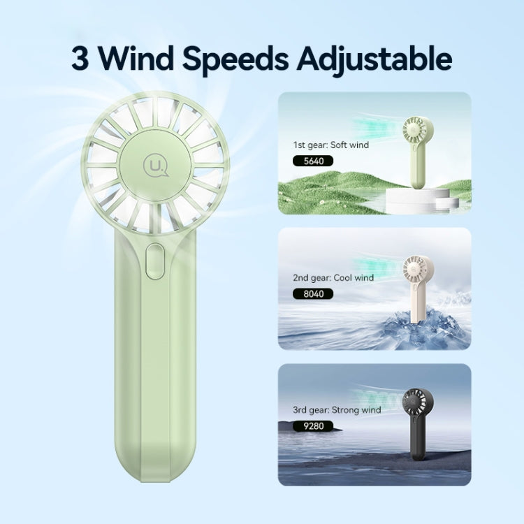 USAMS ZB288 Portable Type-C Rechargeable High Speed Handheld Mini Fan(Pink) - Electric Fans by USAMS | Online Shopping South Africa | PMC TechLife | Buy Now Pay Later Mobicred