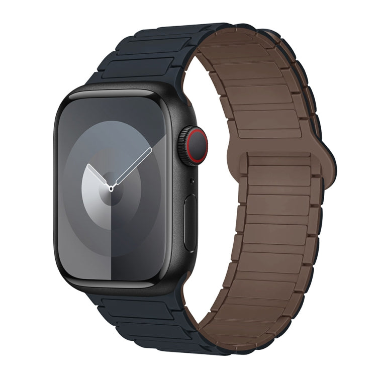 For Apple Watch SE 40mm I-Shaped Magnetic Silicone Watch Band(Midnight Chocolate) - Watch Bands by PMC TechLife | Online Shopping South Africa | PMC TechLife