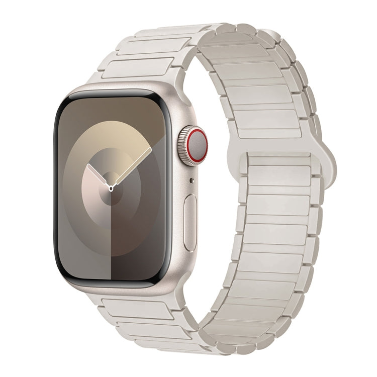 For Apple Watch 38mm I-Shaped Magnetic Silicone Watch Band(Starlight) - Watch Bands by PMC TechLife | Online Shopping South Africa | PMC TechLife