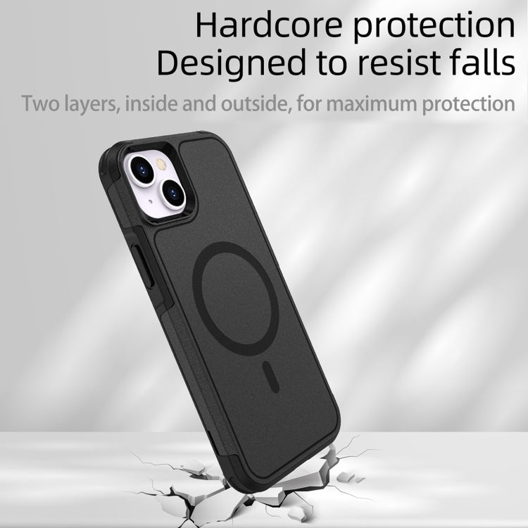 For iPhone 15 RedPepper Armor Magsafe PC Hybrid TPU Phone Case(Black) - iPhone 15 Cases by RedPepper | Online Shopping South Africa | PMC Jewellery | Buy Now Pay Later Mobicred