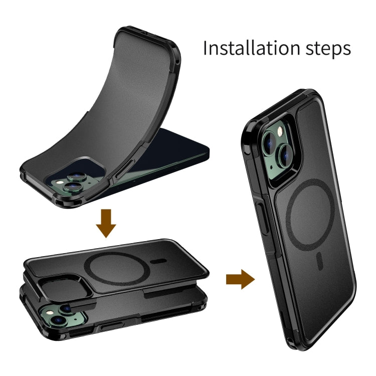 For iPhone 14 RedPepper Armor Magsafe PC Hybrid TPU Phone Case(Black) - free shipping - PMc TechLife - Order now!