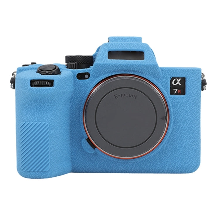 For Sony ILCE7RM5 / A7R5 Litchi Texture Soft Silicone Protective Case(Blue) - Protective Case by PMC TechLife | Online Shopping South Africa | PMC TechLife | Buy Now Pay Later Mobicred