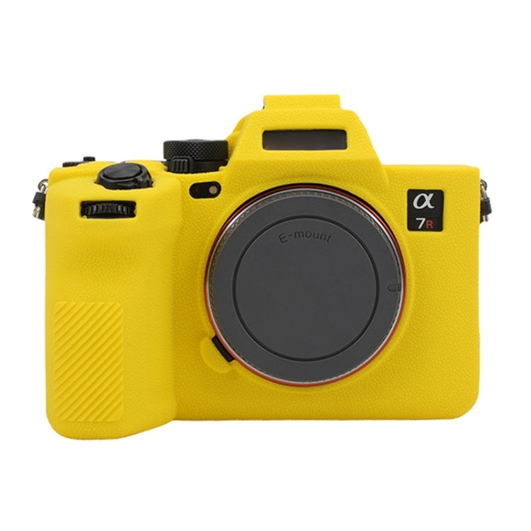 For Sony ILCE7RM5 / A7R5 Litchi Texture Soft Silicone Protective Case(Yellow) - Protective Case by PMC TechLife | Online Shopping South Africa | PMC TechLife | Buy Now Pay Later Mobicred