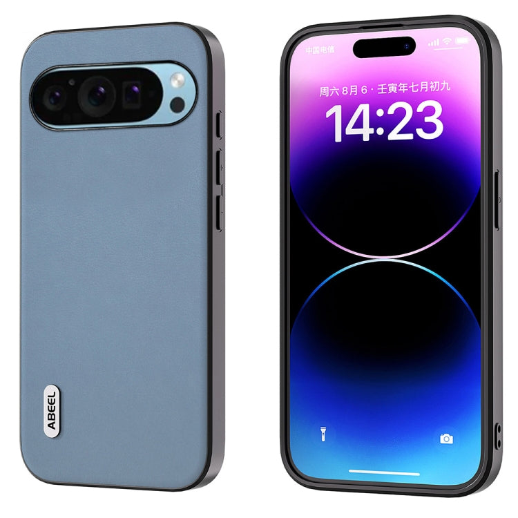 For Google Pixel 9 ABEEL Arashi Texture PU Phone Case(Curtain Blue) - Google Cases by PMC TechLife | Online Shopping South Africa | PMC TechLife | Buy Now Pay Later Mobicred