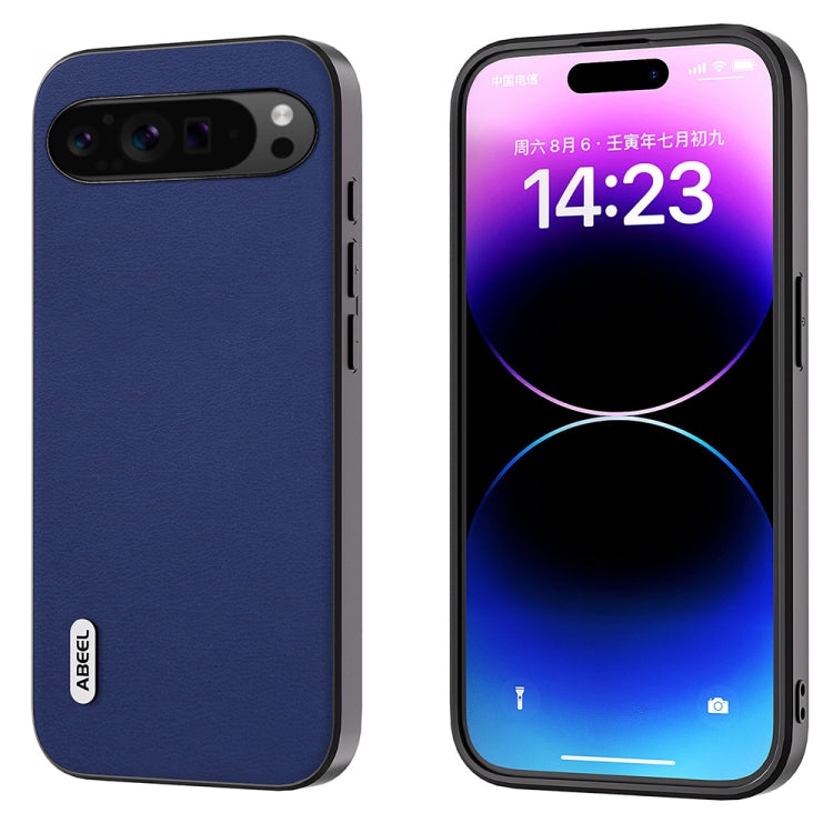 For Google Pixel 9 Pro ABEEL Arashi Texture PU Phone Case(Deep Sea) - Google Cases by PMC TechLife | Online Shopping South Africa | PMC TechLife | Buy Now Pay Later Mobicred