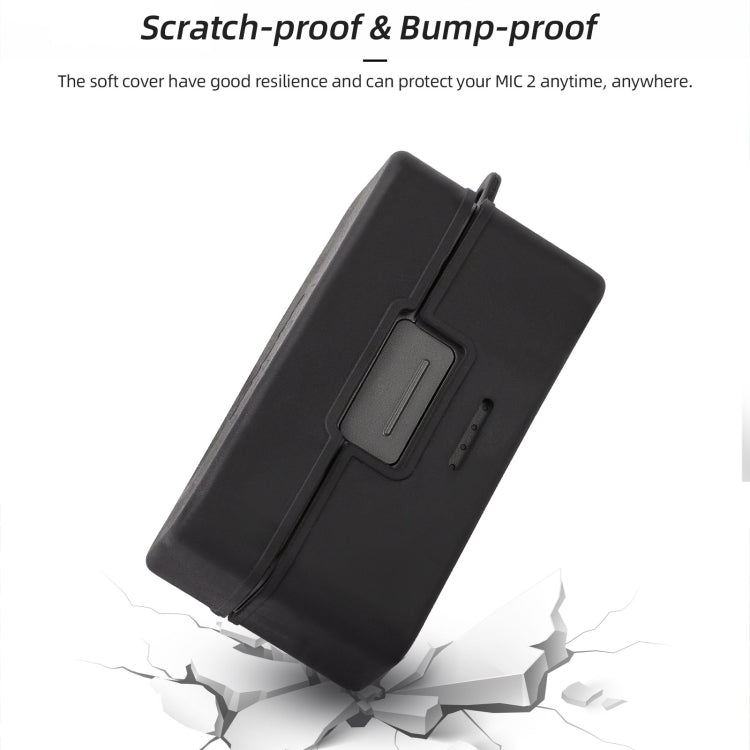 For DJI Mic 2 Sunnylife BHT772 Charging Case Wireless Mic Soft Scratch-proof Protective Cover(Black) - DJI Mic Series by Sunnylife | Online Shopping South Africa | PMC TechLife | Buy Now Pay Later Mobicred
