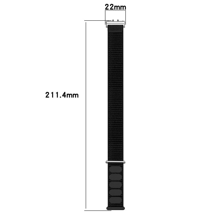 For Samsung Galaxy Fit 3 Nylon Loop Hook and Loop Fastener Watch Band(Blue Sea) - Watch Bands by PMC TechLife | Online Shopping South Africa | PMC TechLife