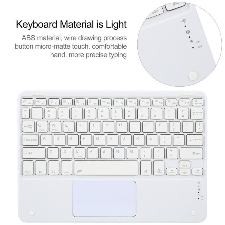 For Huawei MatePad Air 11.5 Square Button Bluetooth Keyboard Rotatable Holder Leather Case with Touchpad(Sky Blue) - Huawei Keyboard by PMC TechLife | Online Shopping South Africa | PMC TechLife