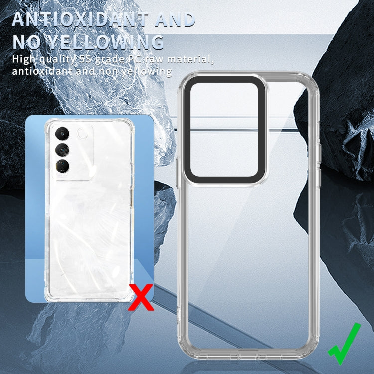 For vivo V27e/Y200/V29e 5G Taiwan/V30 Lite Transparent Acrylic + TPU Shockproof Phone Case(Transparent Black) - vivo Cases by PMC Jewellery | Online Shopping South Africa | PMC Jewellery | Buy Now Pay Later Mobicred