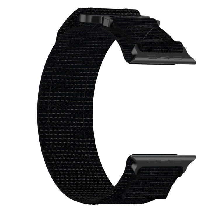 For Apple Watch Series 5 40mm Nylon Hook And Loop Fastener Watch Band(Black) - Watch Bands by PMC TechLife | Online Shopping South Africa | PMC TechLife | Buy Now Pay Later Mobicred