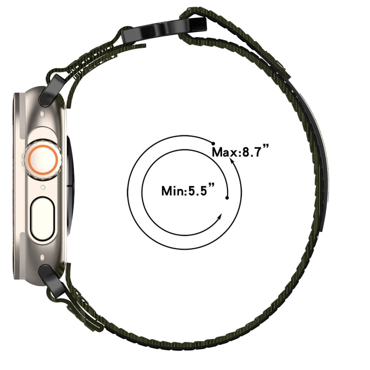 For Apple Watch Series 8 45mm Nylon Hook And Loop Fastener Watch Band(Orange) - Watch Bands by PMC TechLife | Online Shopping South Africa | PMC TechLife | Buy Now Pay Later Mobicred