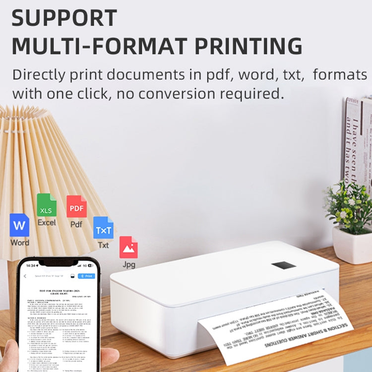 A4 mini Portable Bluetooth HD Thermal Printer for Home Office Study(EU Plug) - Printer by PMC TechLife | Online Shopping South Africa | PMC TechLife | Buy Now Pay Later Mobicred