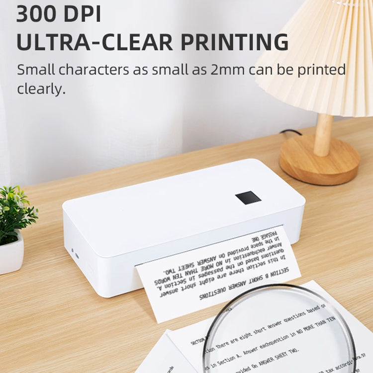 A4 mini Portable Bluetooth HD Thermal Printer for Home Office Study(EU Plug) - Printer by PMC TechLife | Online Shopping South Africa | PMC TechLife | Buy Now Pay Later Mobicred