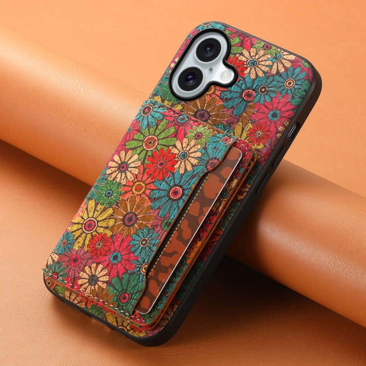 For iPhone 16 Card Slot Holder Phone Case(Spring Green) - iPhone 16 Cases by PMC TechLife | Online Shopping South Africa | PMC TechLife | Buy Now Pay Later Mobicred