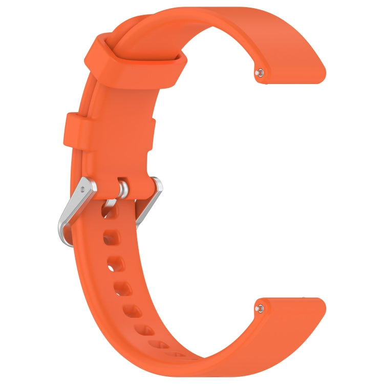 For Garmin Lily 2 14mm Silver Buckle Silicone Watch Band Wristband(Orange) - Watch Bands by PMC Jewellery | Online Shopping South Africa | PMC Jewellery