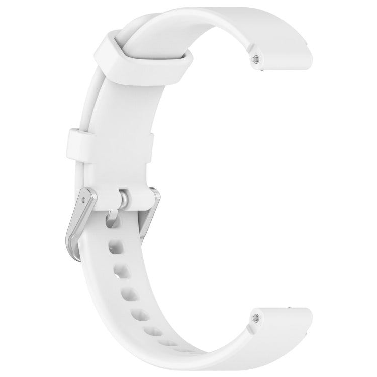 12mm Universal Solid Color Silver Buckle Silicone Watch Band(White) - 20mm Bands by PMC TechLife | Online Shopping South Africa | PMC TechLife